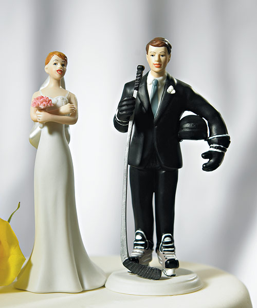 hockey groom cake topper