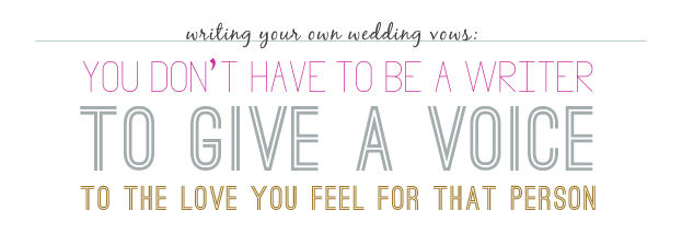 Writing Wedding Vows