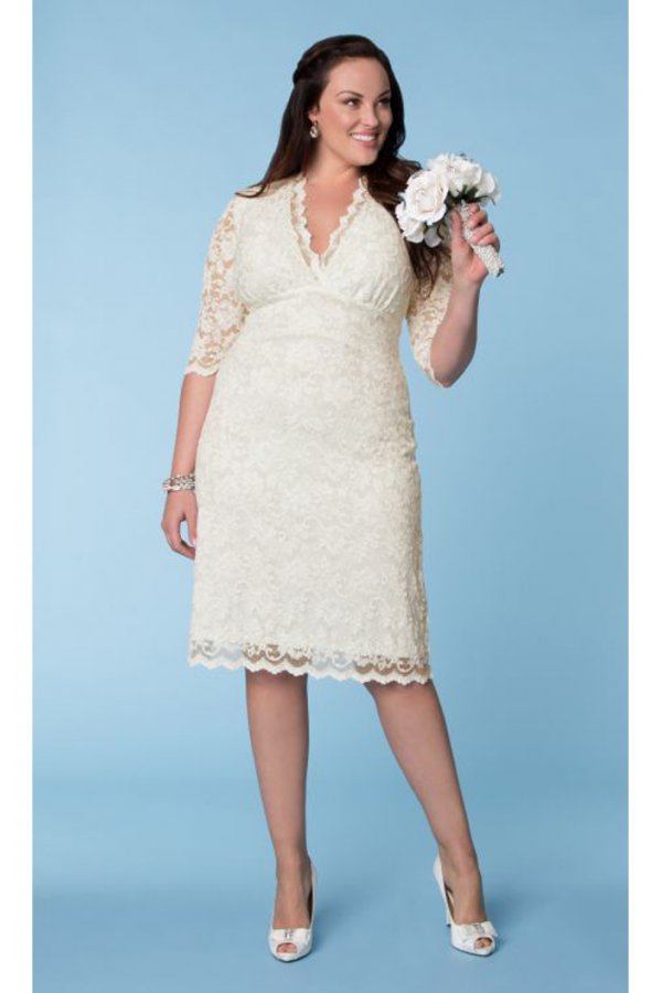 plus size lace wedding dress